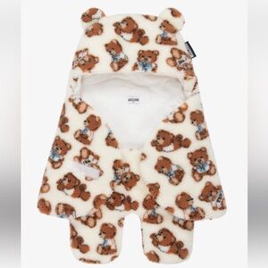 Moschino Baby Nest Swaddle Outerwear IVORY PLUSH SNUGGLE COCOON Winter Unisex